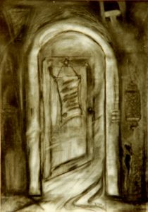 The door Pastel on paper 1996 67cmx46cm