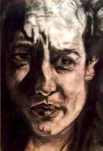 Self Portrait Pastel on paper 1991 43cmx54cm 