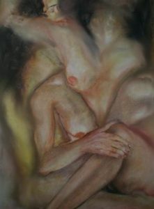 Woman in Bloom Pastel on paper 1992 90cmx76cm