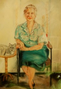 Artist's Mother Pastel on paper 1992 80cmx58cm