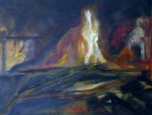 Hearth Pastel on paper 1992 45cmx38cm