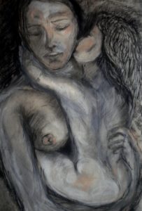 Mother and Child Pastel on paper 1995 70cmx50cm