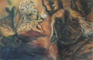 Wilddog Pastel on paper 2001 70cmx80cm 