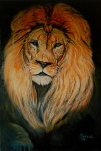 Lion Head Pastel on paper 2004 90cmx70cm