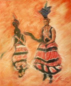 Swazi Dancers Pastel on paper 2003 40cmx50cm